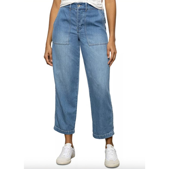 SANCTUARY Pants Size 22 / Size 22W NEW Soft Denim Cruiser Chino in Waverly Blue - Picture 8 of 8